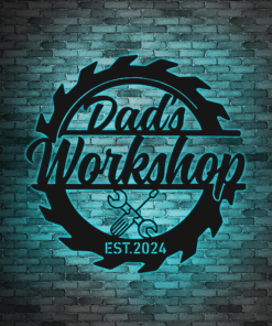 Custom Metal Workshop Sign for Dad's Space-Personalized Father's Day Gift-Rustic Dad's Workshop Sign Gift for Dad, Papa's Workshop Wall Art, Vintage Fashion, Classic Styles for Everyone