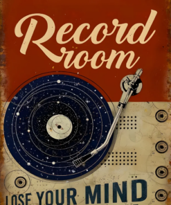 Record Music RoomPersonalized Metal Sign Music Lover Wall Art