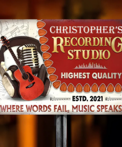 Personalized Acoustic Guitar Where Words Music Speaks Classic Metal Signs Music Lovers Wall Art