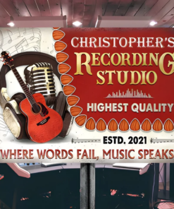 Personalized Acoustic Guitar Where Words Music Speaks Classic Metal Signs Music Lovers Wall Art