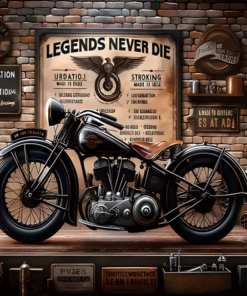 Personalized Legends Never Die Biker Rectangle Metal Sign Gift For Biker Motorcycle Creative Iron Sheet