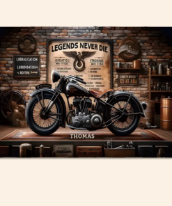 Personalized Legends Never Die Biker Rectangle Metal Sign Gift For Biker Motorcycle Creative Iron Sheet