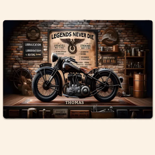 Personalized Legends Never Die Biker Rectangle Metal Sign Gift For Biker Motorcycle Creative Iron Sheet