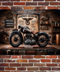 Personalized Legends Never Die Biker Rectangle Metal Sign Gift For Biker Motorcycle Creative Iron Sheet