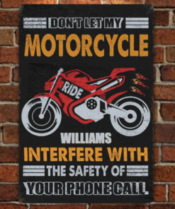 Motorcyclist Personalized Metal Sign Perfect for Biker Birthday Gifts