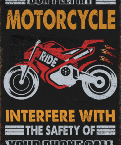 Motorcyclist Personalized Metal Sign Perfect for Biker Birthday Gifts