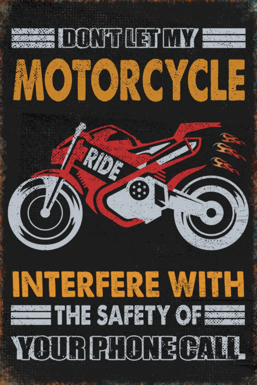 Motorcyclist Personalized Metal Sign Perfect for Biker Birthday Gifts