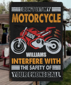 Motorcyclist Personalized Metal Sign Perfect for Biker Birthday Gifts