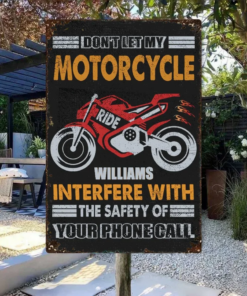 Motorcyclist Personalized Metal Sign Perfect for Biker Birthday Gifts