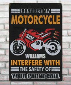 Motorcyclist Personalized Metal Sign Perfect for Biker Birthday Gifts