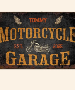 Personalized Motorcycle Metal Sign Gift for Biker Motorcycle Garage Decor Motorbike Lover Creative Iron Sheet