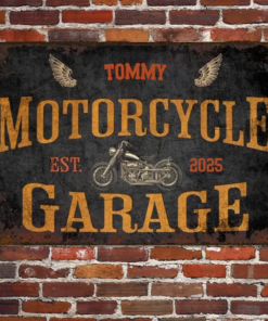 Personalized Motorcycle Metal Sign Gift for Biker Motorcycle Garage Decor Motorbike Lover Creative Iron Sheet