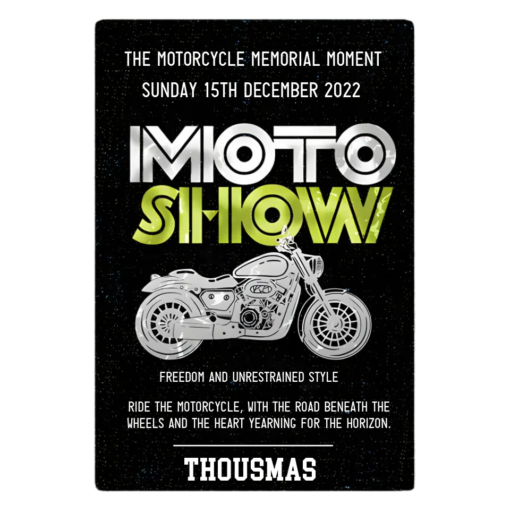 Motorcycle Memorial Moment Personalized Metal Sign Suitable for Riders, Motor Show Creative Iron Sheet