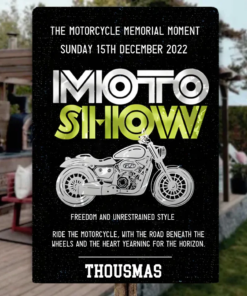 Motorcycle Memorial Moment Personalized Metal Sign Suitable for Riders, Motor Show Creative Iron Sheet
