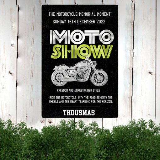 Motorcycle Memorial Moment Personalized Metal Sign Suitable for Riders, Motor Show Creative Iron Sheet