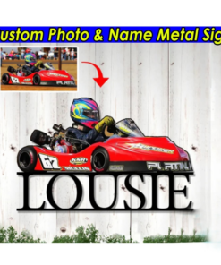 PDirt Track Racing Personalized Photo Metal Sign