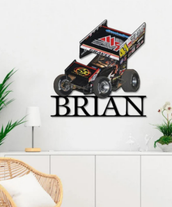 PDirt Track Racing Personalized Photo Metal Sign