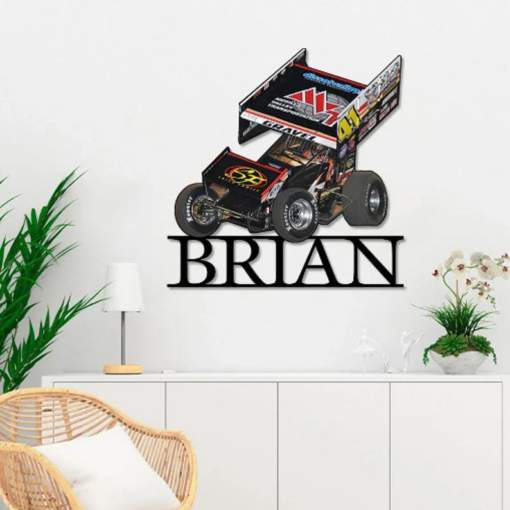 PDirt Track Racing Personalized Photo Metal Sign