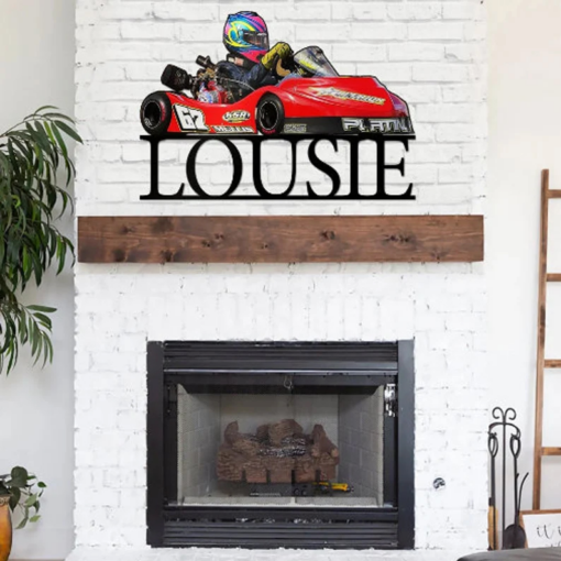 PDirt Track Racing Personalized Photo Metal Sign