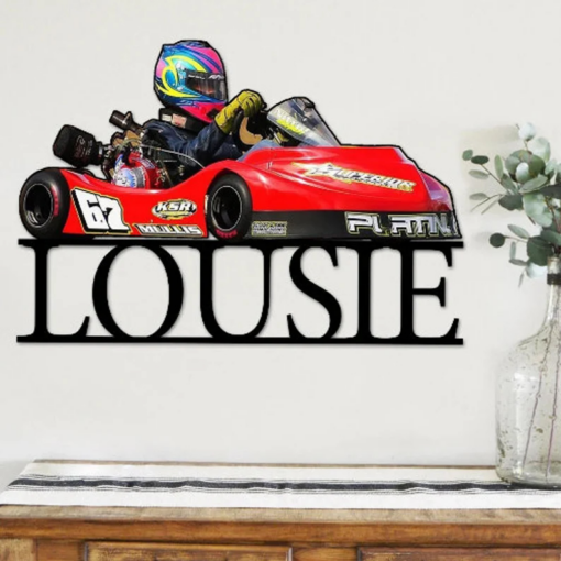 PDirt Track Racing Personalized Photo Metal Sign