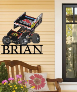 PDirt Track Racing Personalized Photo Metal Sign