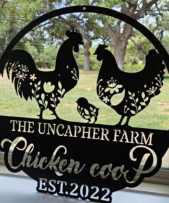 Personalized Farm Chicken Coop Metal Sign Farming Creative Iron Sheet Chicken Lover Gift