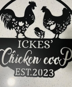 Personalized Farm Chicken Coop Metal Sign Farming Creative Iron Sheet Chicken Lover Gift