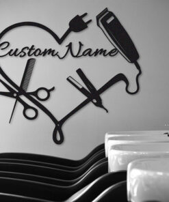 Personalized Hair Salon Metal Signs Barber Shop Decor Hairstylist Gift