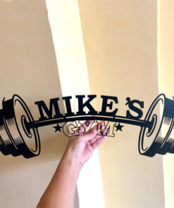 Personalized Home Gym Metal Sign Weightlifting Training Wall Art