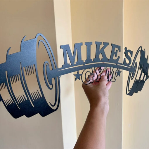 Personalized Home Gym Metal Sign Weightlifting Training Wall Art