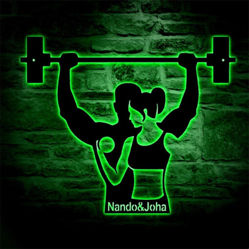 Custom Couple Workout Fitness Metal Sign Wall Art