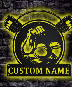 Personalized Name Gym Sign Decoration