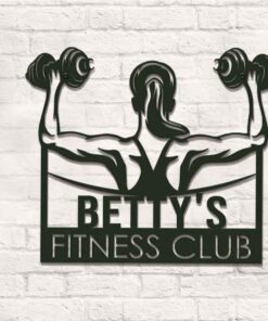 Personalized Name Female Bodybuilding Gym Name Sign