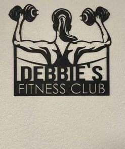 Personalized Name Female Bodybuilding Gym Name Sign