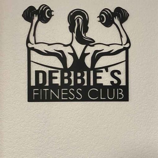 Personalized Name Female Bodybuilding Gym Name Sign