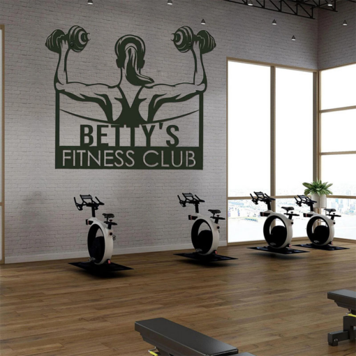 Personalized Name Female Bodybuilding Gym Name Sign