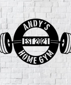 Personalized Name Home Gym LED Sign Metal Art