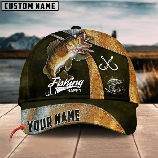 Personalized Walleye Fishing Classic Cap Gift For Fisherman On Fathers Day Birthday