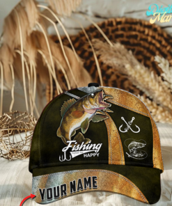 Personalized Walleye Fishing Classic Cap Gift For Fisherman On Fathers Day Birthday