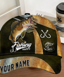 Personalized Walleye Fishing Classic Cap Gift For Fisherman On Fathers Day Birthday