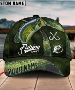 Personalized Largemouth Bass Fishing Classic Cap Gift For Fisherman On Fathers Day Birthday