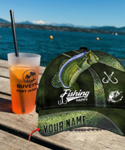 Personalized Largemouth Bass Fishing Classic Cap Gift For Fisherman On Fathers Day Birthday