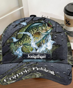 Crappie Fishing Personalized Cap Gift For Fisherman On Fathers Day Birthday