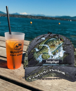 Crappie Fishing Personalized Cap Gift For Fisherman On Fathers Day Birthday