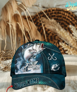 Personalized Stripped Bass Fishing Classic Cap Gift For Fisherman On Fathers Day Birthday