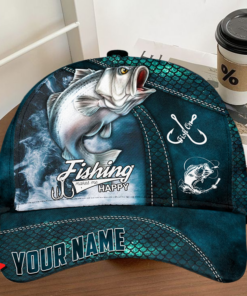 Personalized Stripped Bass Fishing Classic Cap Gift For Fisherman On Fathers Day Birthday