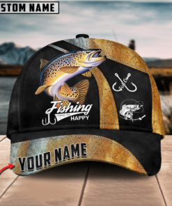 Personalized Trout Fishing Cap Gift For Fisherman On Fathers Day Birthday