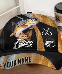 Personalized Trout Fishing Cap Gift For Fisherman On Fathers Day Birthday