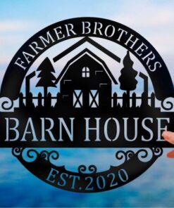 Barn House Personalized Metal Signs Rustic Entrance Farmhouse Decor Farm Metal Signs Warehouse Vintage Decor Family Farm Sign