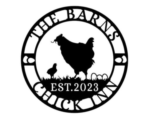 Chick Inn Metal Sign Chicken with Chicks Family Sign Farmhouse Farmer Gift